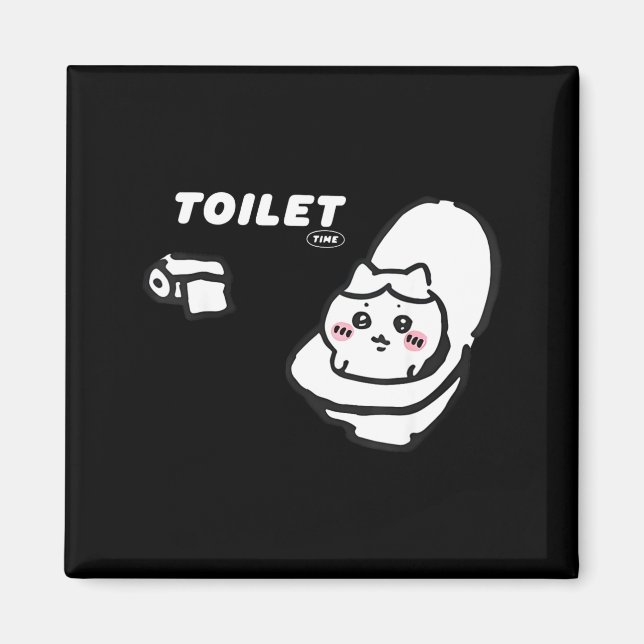 Imã Toilet Time Chikawa Meme Tee  (Frente)