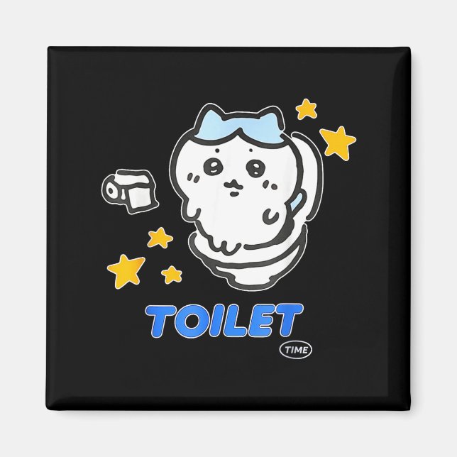 Imã Toilet Time Chikawa Meme Tee  (Frente)