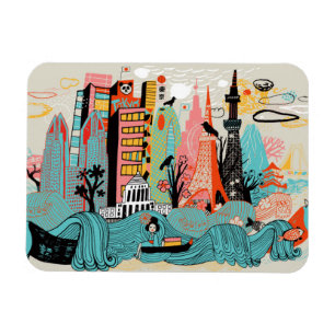 Ímã Tokyo tirado mão Japão