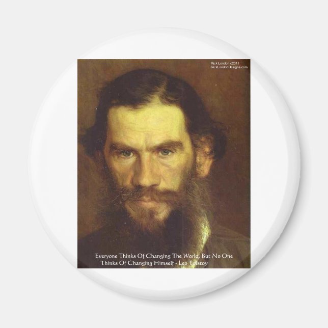 Imã Tolstoi "Mude a Si Mesmo" Presentes de Citações Sá (Frente)