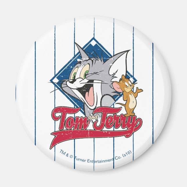Imã Tom And Jerry | Tom And Jerry On Baseball Diamond (Frente)