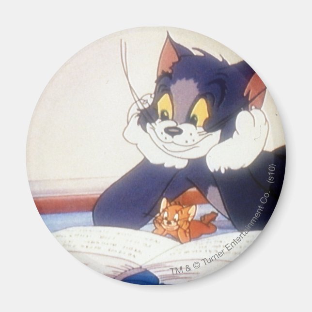 Imã Tom e Jerry leram um livro (Frente)