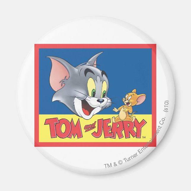 Imã Tom E Jerry Logo Sombreados (Frente)