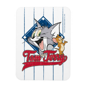 Ímã Tom E Jerry  Tom E Jerry Em Diamante De Basebol