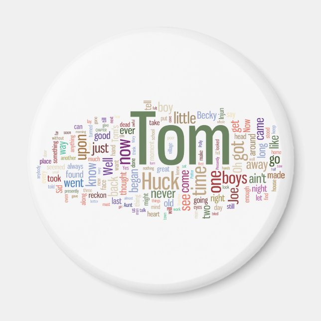 Imã Tom Sawyer Word Cloud (Frente)