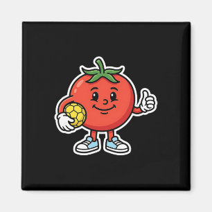 Imã Tomate Engraçado Jogador de Futebol Personagem Esp