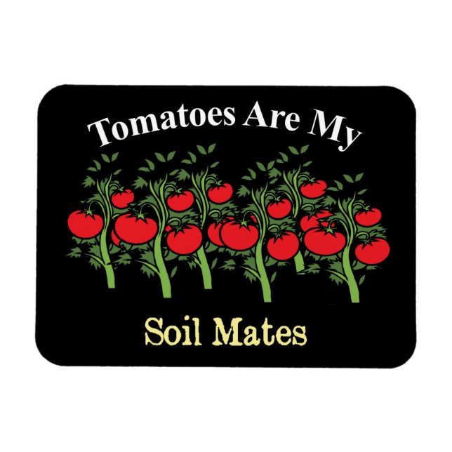 Ímã Tomates Engraçados São Meus Amigos De Solo (Horizontal)