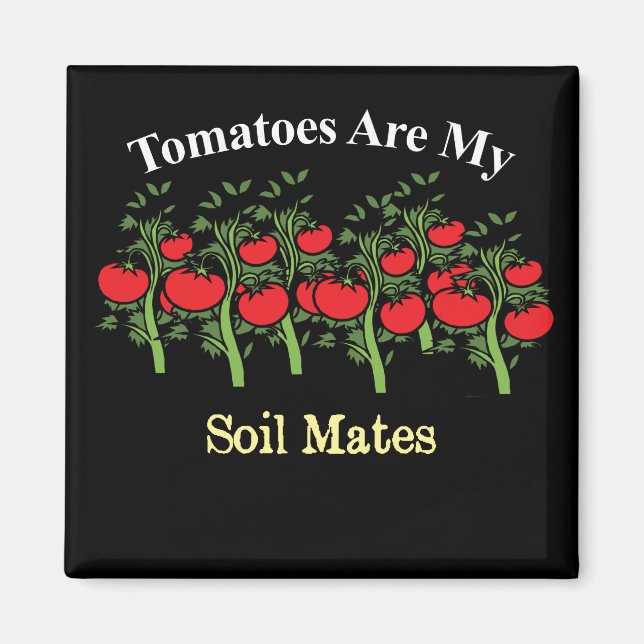 Imã Tomates Engraçados São Meus Amigos De Solo (Frente)