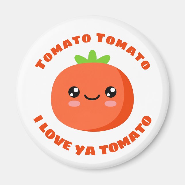 Imã Tomato de tomate eu te amo Tomato (Frente)