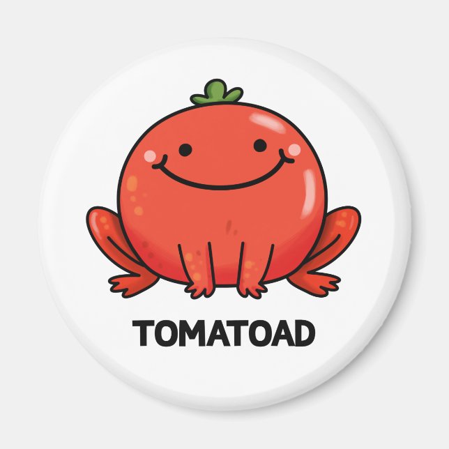Imã Tomatoad Engraçado Tomate Toad Pun (Frente)
