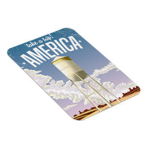 Ímã Tome um poster de viagens Trip Retro California