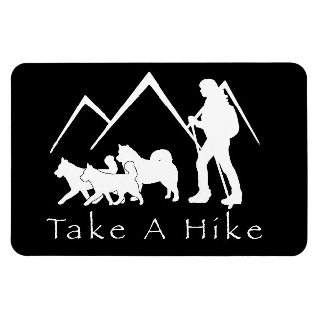 Ímã Tome um Rouco de íman Hike/Malamute (Horizontal)