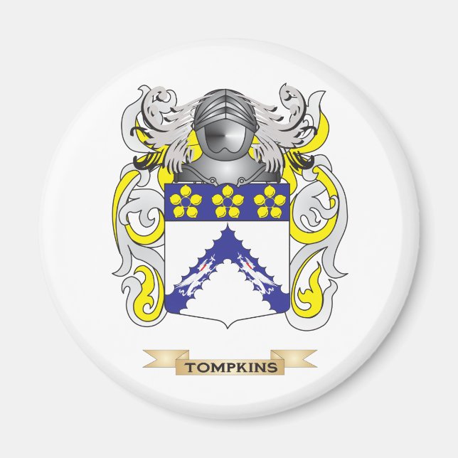 Imã Tompkins Family Crest (Casaco de Braços) (Frente)