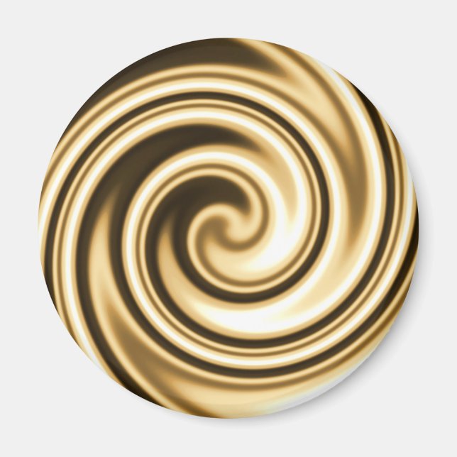 Imã Tons Dourados Suave Foco Espiral Redemoinho (Frente)