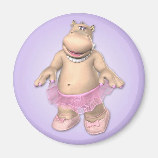 Imã Toon Hippo Magnet (Frente)