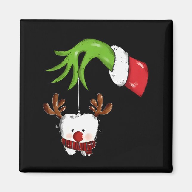 Imã Tooth Dentist Dental Istant Teeth Christmas Rudolp (Frente)