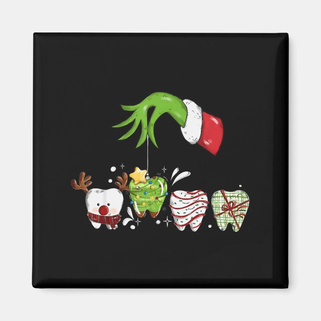 Imã Tooth Dentist Dental Istant Teeth Christmas Santa  (Frente)