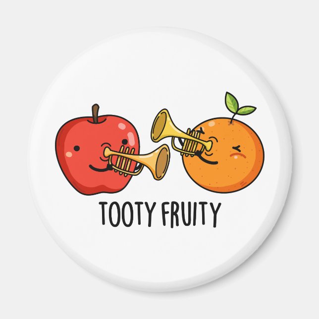 Imã Tooty Fruity Fruta Musical Engraçado Pun (Frente)