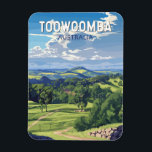 Ímã Toowoomba Austrália - Viagem Art Vintage<br><div class="desc">Toowoomba retro vetor viagem design. Toowoomba é uma cidade na região de Downs Querido,  no sul de Queensland,  Austrália.</div>