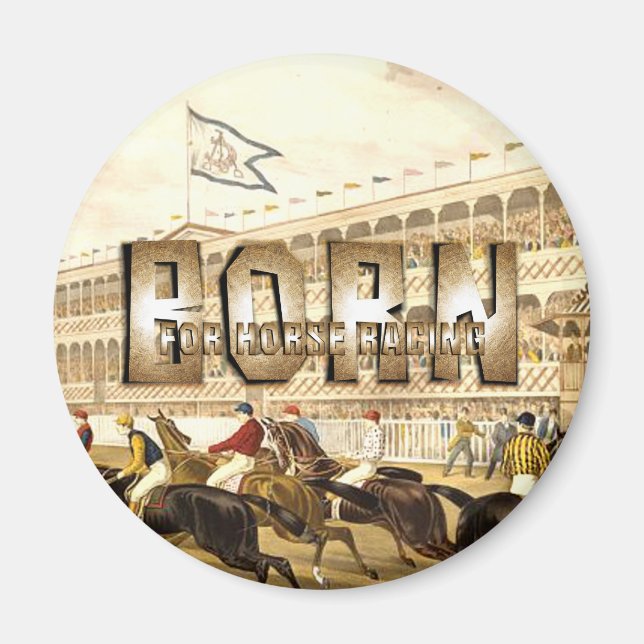 Imã TOP Born for Horse Racing (Frente)