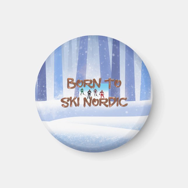 Imã TOP Born to Ski Nordic (Frente)