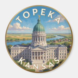 Imã Topeka Kansas Capital da Pradaria Viagem Arte
