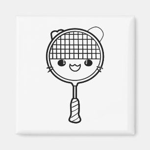 Imã Toque de Cartoon de Badminton Racket