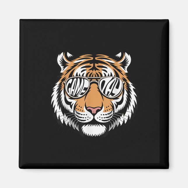 Imã Toque de Dia de Jogo de Ação de Graças Tigre Ameri (Frente)
