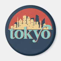 Tóquio Japão - Skyline Retro-Viagem Art