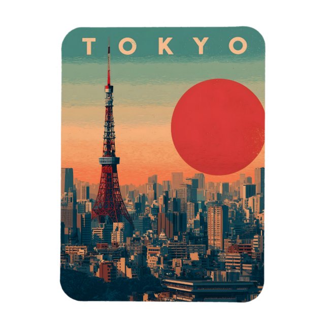 Ímã Tóquio Japão vintage (Vertical)