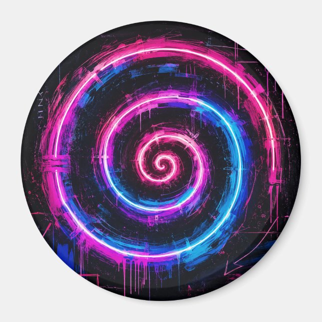 Imã Torção Néon Espiral (Frente)