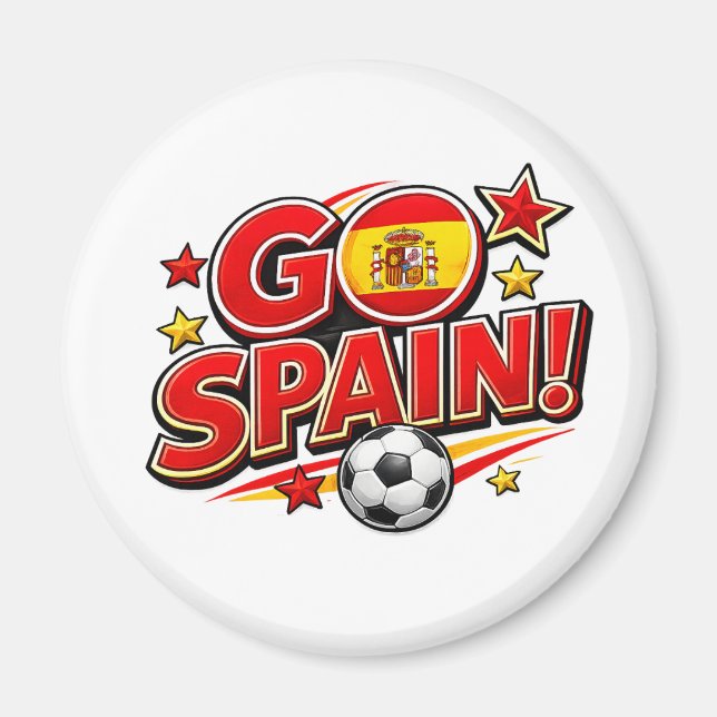 Imã TORCEDOR DE FUTEBOL DA ESPANHA  | Pé Patriótico da (Frente)