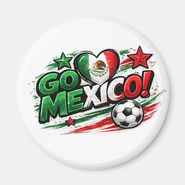 Imã TORCEDOR DE FUTEBOL DO MÉXICO | Orgulho Mexicano (Frente)