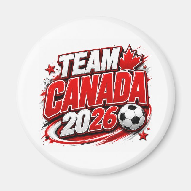 Imã TORCIDA CANADÁ 2026 Fã de Futebol | Canadense  (Frente)