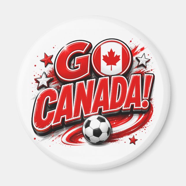 Imã  TORCIDA DO CANADA Fã de Futebol Patriótico | Cana (Frente)