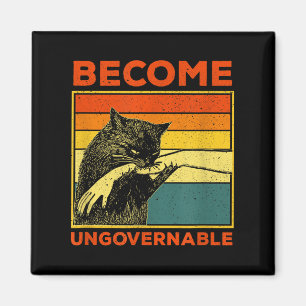 Imã Torne-se ingovernável - Gato Negro Mordendo Mão En
