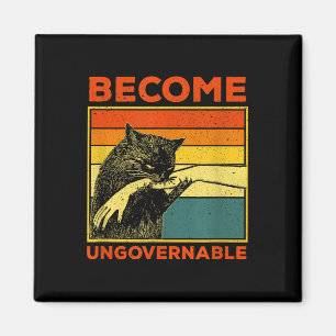 Imã Torne-se ingovernável - Gato Negro Mordendo Mão En