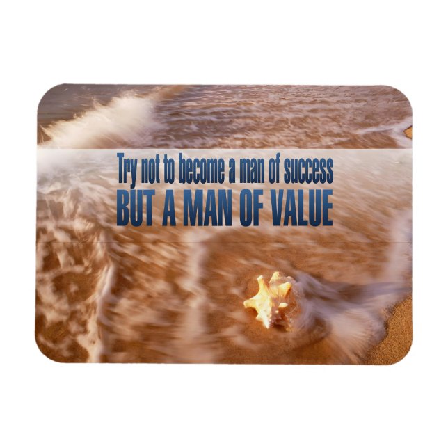 Ímã "Torne-se um homem de valor" Flexi de citação insp (Horizontal)