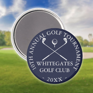 Imã Torneio de Clube de Golfe Azul-Marinho Personaliza