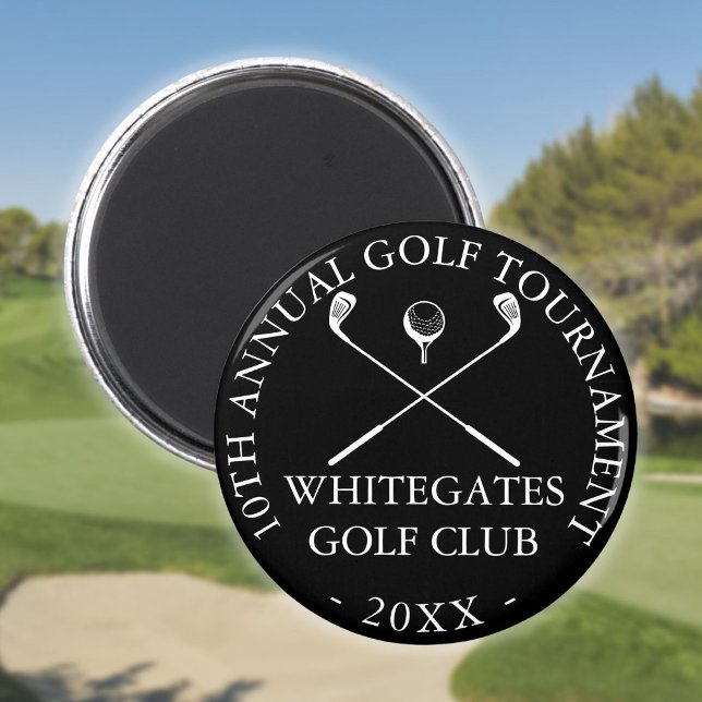 Imã Torneio de Clube de Golfe Moderno Personalizado (Modern Golf Club Tournament Custom Magnet)