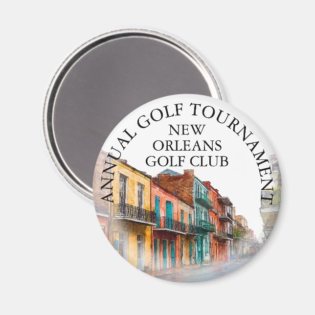 Imã Torneio do Clube de Golfe da Rua de Nova Orleans P (Front/Back)
