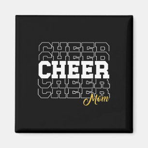 Imã Torneio Mãe Maior Fã Cheerleader Preto Amarelo Gol