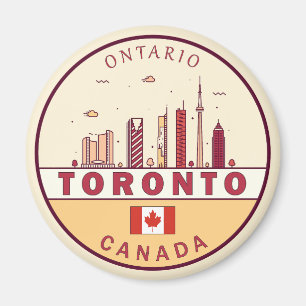 Imã Toronto Canada City Skyline Emblem