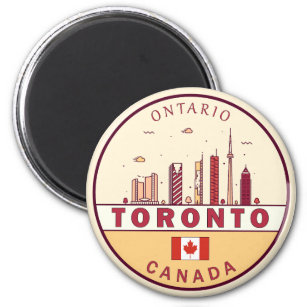 Imã Toronto Canada City Skyline Emblem
