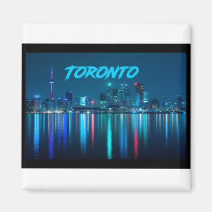 Imã Toronto Canadá - Linha da Noite sobre Água Colad