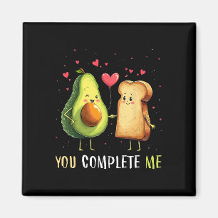 Imã Torrada de Abacate Você Me Completa Piada Vegana F