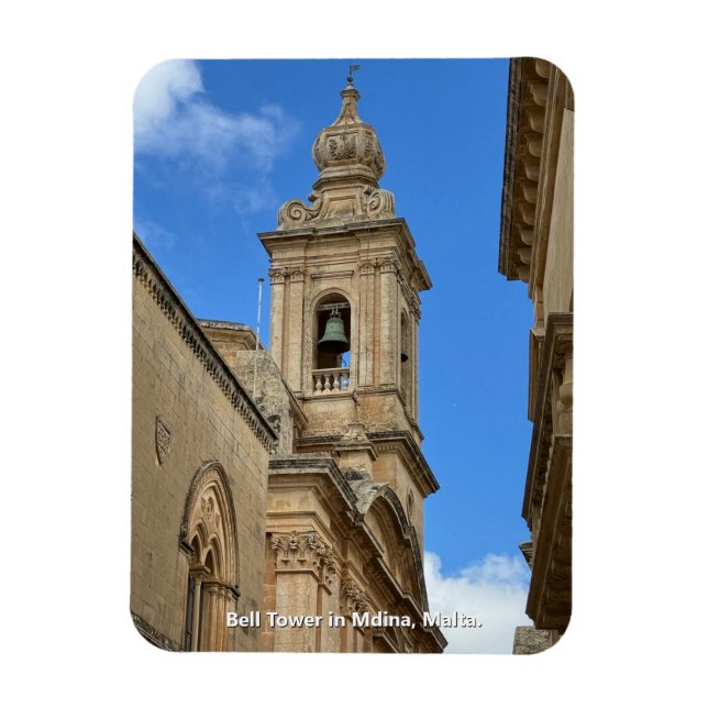 Ímã Torre Bell em Mdina, Malta. (Vertical)