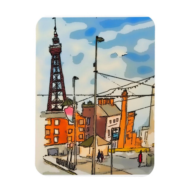 Ímã Torre Blackpool Seaside (Vertical)