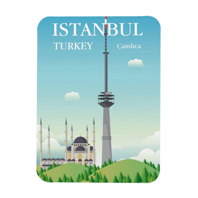 Ímã Torre Camlica | Istambul, Turquia (Vertical)