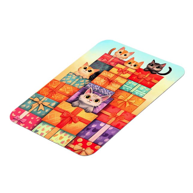 Ímã Torre de aniversário do Meow Gift (Left Side)